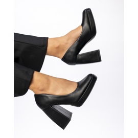Pompes en écos-cume pour femmes noires le noir 1