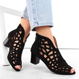 Bottines M.Daszyński W SAN32A en daim noir le noir 5