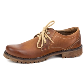 Chaussures en cuir masculin olivier 312gt marron brun 1