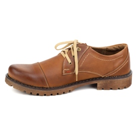 Chaussures en cuir masculin Olivier 312gt avec un orteil marron percé brun 1