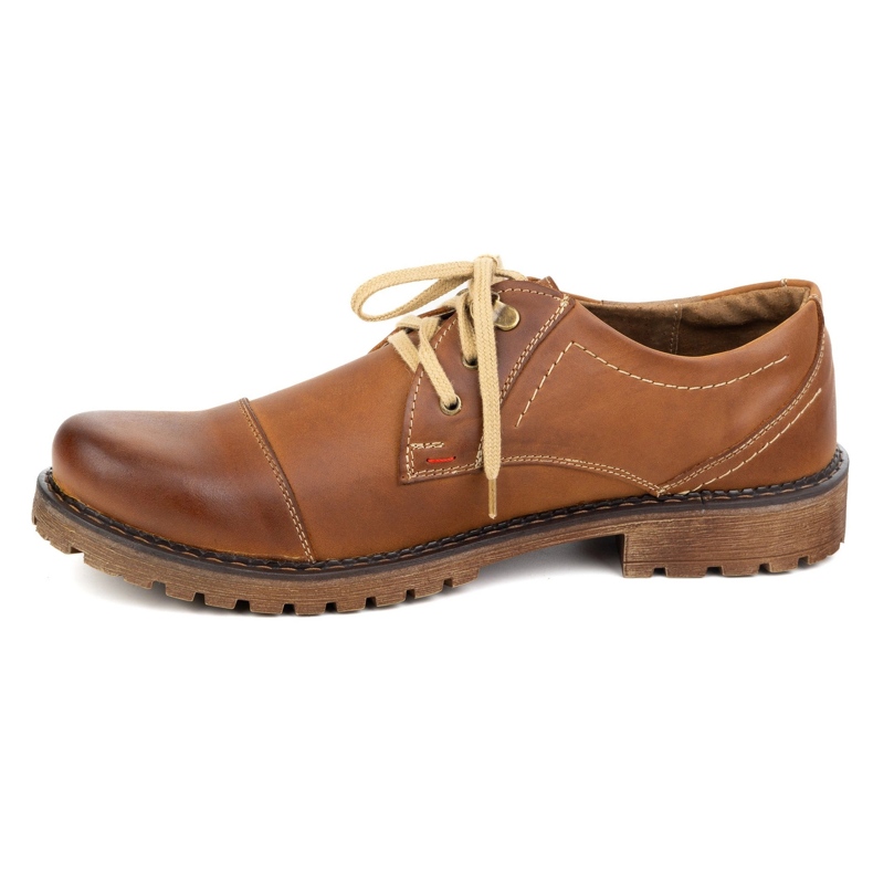 Chaussures en cuir masculin Olivier 312gt avec un orteil marron percé brun 1