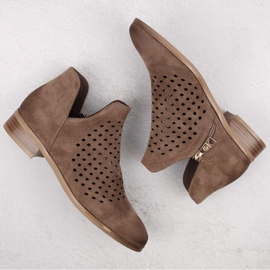 Bottines en daim à découpe Vinceza W JAN283A marron brun 6