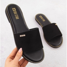 Slippers pour femmes Big Star RR274618 Black le noir 1