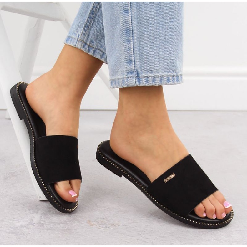 Slippers pour femmes Big Star RR274618 Black noir 2