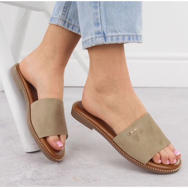 Slippers pour femmes Big Star RR274619 beige 2