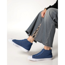 Jean Livio pour femmes baskets bleues 1 Jean Livio pour femmes baskets bleues 1
