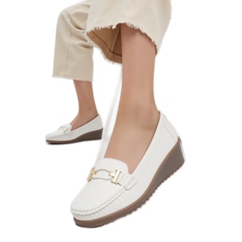 Mocassins blancs en velora pour femmes 2