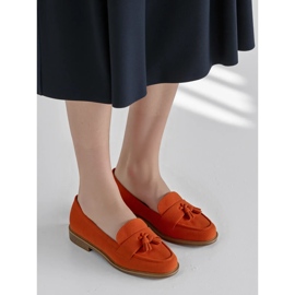 Mocassins orange féminins 2