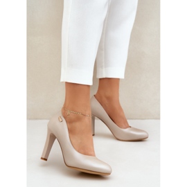 Pumps pour femmes sur le poste de sergio Leone Nude Pearl Campbell beige 2