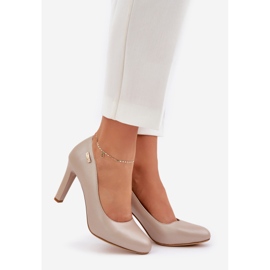 Pumps pour femmes sur le poste de sergio Leone Nude Pearl Campbell beige 1