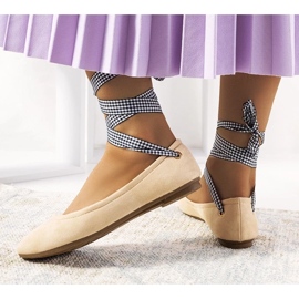 D/GMR Ballerines beiges à nœud Acro 3