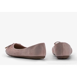 D/GMR Ballerines en daim rose avec zircone cubique Larissa 4