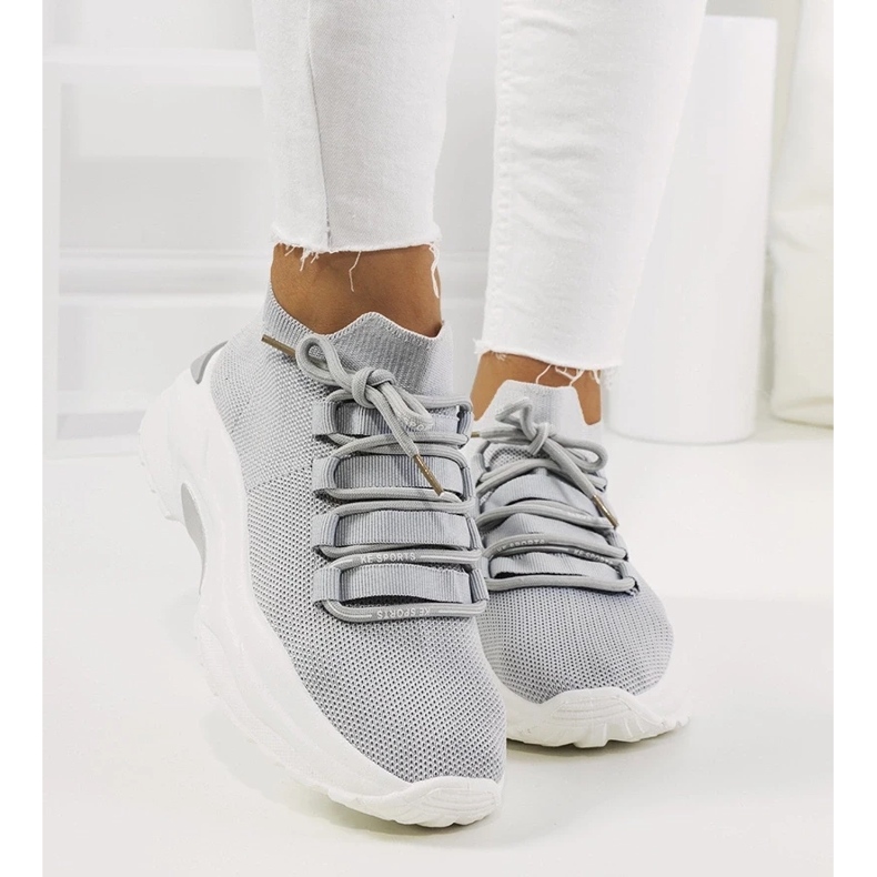 D/GMR Baskets Barraza grises pour femme 1 D/GMR Baskets Barraza grises pour femme 1