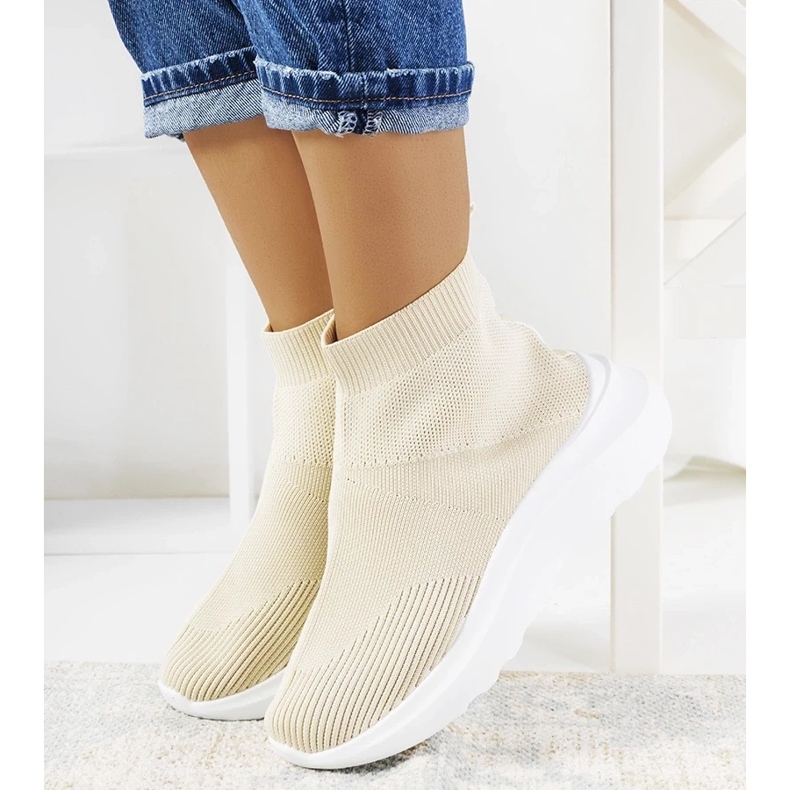 D/GMR Baskets montantes beiges Jennifer 1