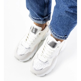 D/GMR Baskets Viale blanches femme gris 2