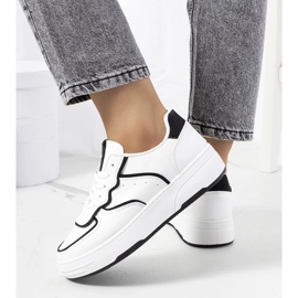 D/GMR Baskets Bieke pour femmes, blanches et noires 3