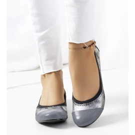 D/GMR Ballerines argentées à pois Marlin 1