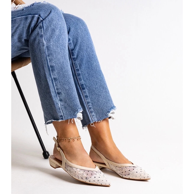 D/GMR Ballerines en dentelle beige Marlioz 1 D/GMR Ballerines en dentelle beige Marlioz 1