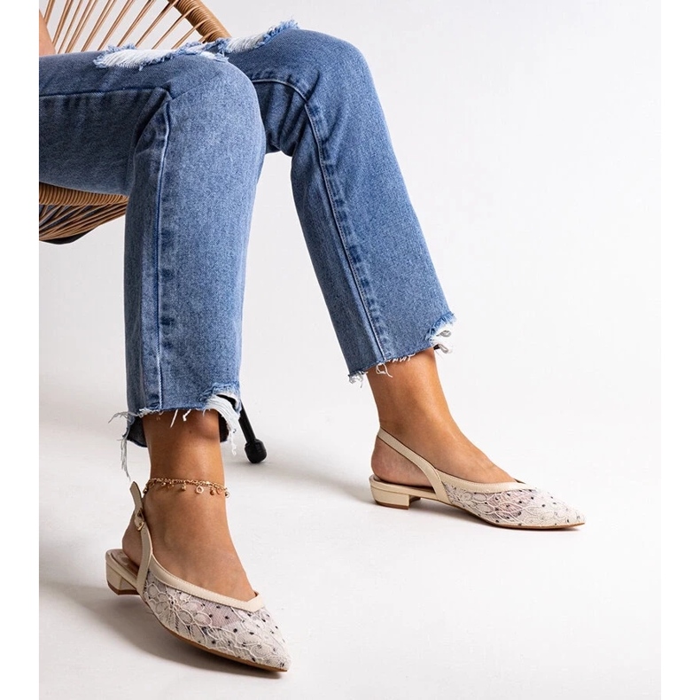 D/GMR Ballerines en dentelle beige Marlioz 2 D/GMR Ballerines en dentelle beige Marlioz 2