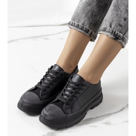 D/GMR Baskets noires sur semelle épaisse Nurbik 1