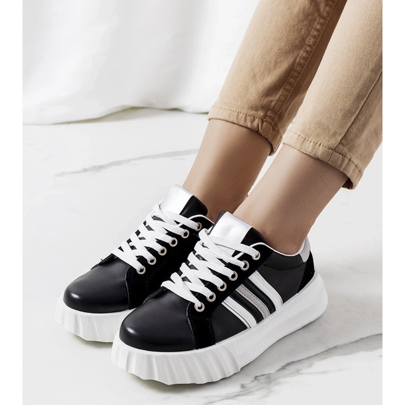 D/GMR Baskets noires sur la plateforme Prinsep le noir 1