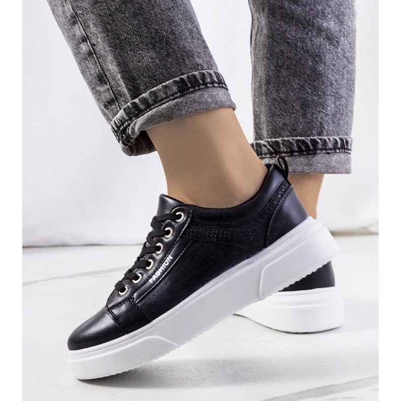 D/GMR Baskets noires sur semelle épaisse Louisiane 2