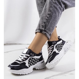 D/GMR Baskets Florival noires et blanches femme 2