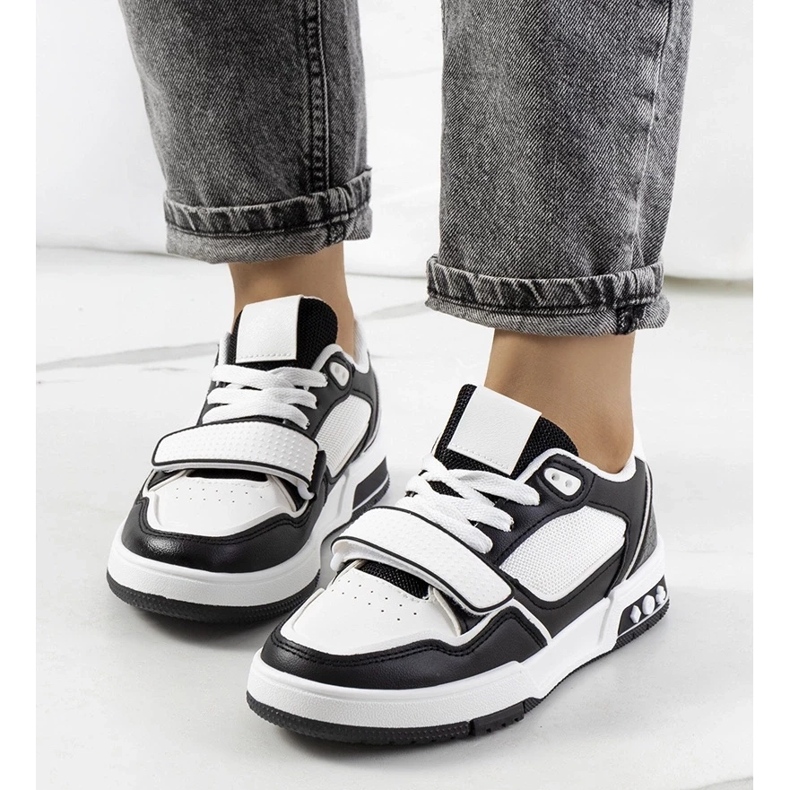 D/GMR Baskets Kadie femme noires blanc 1