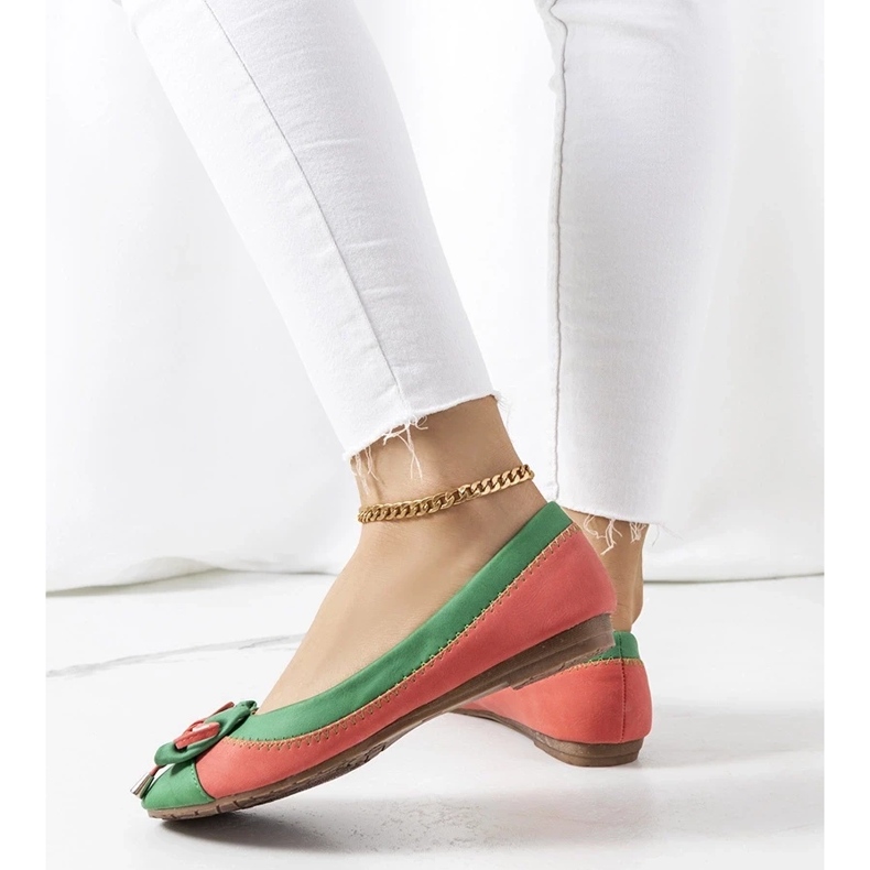 D/GMR Ballerines vertes à nœud Eske 2