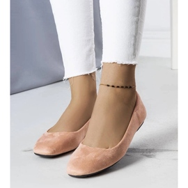 D/GMR Ballerines en daim rose Jules 1