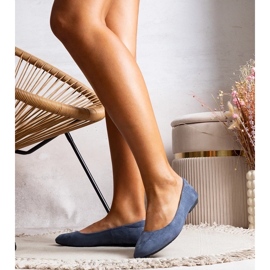 D/GMR Ballerines en éco-daim bleu marine Jules 2