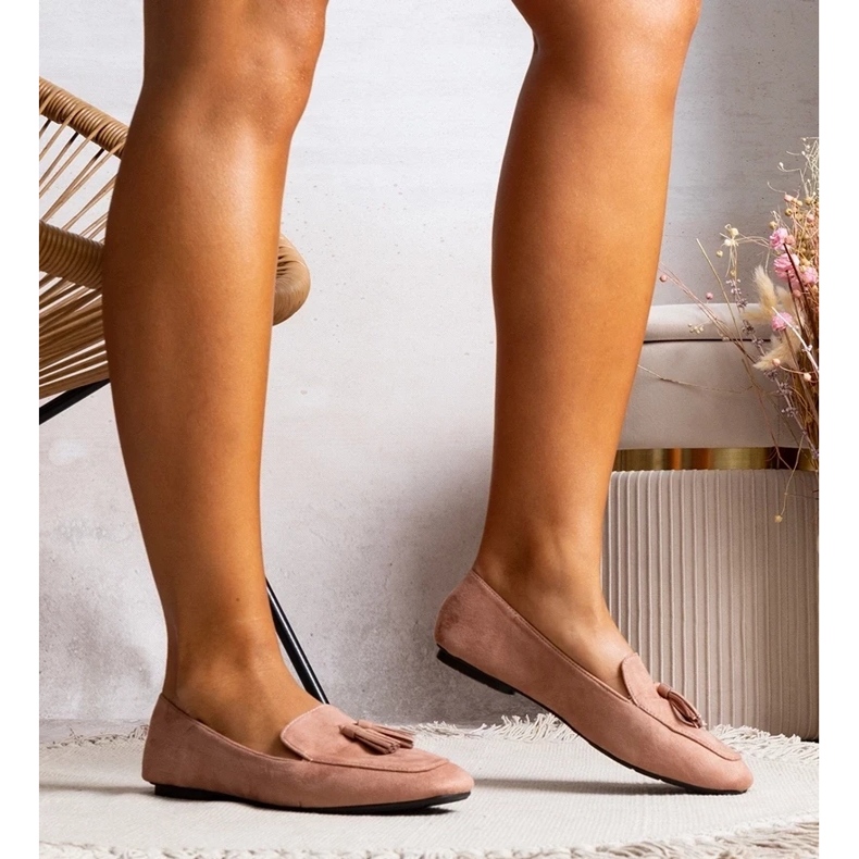 D/GMR Ballerines en éco-daim rose Cillian 1