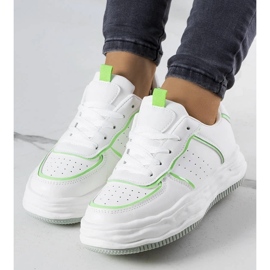 D/GMR Baskets blanches avec empiècements verts de Nettie 2