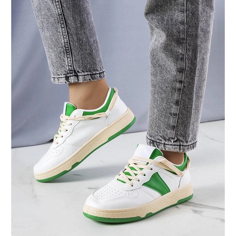 D/GMR Baskets femme Marcella vertes blanc 1