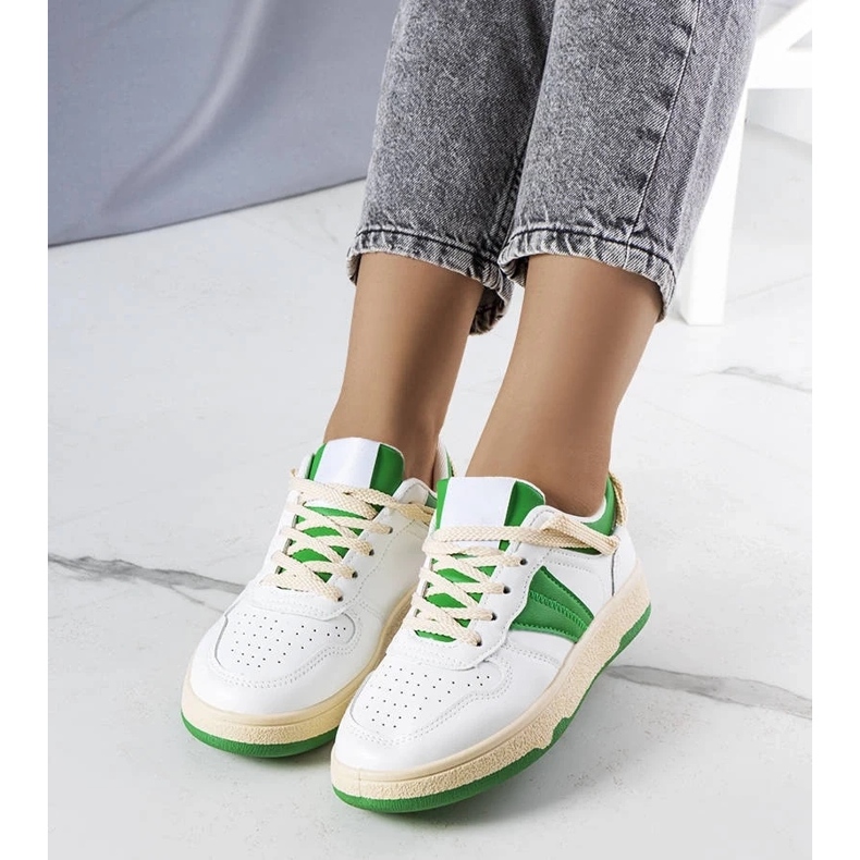 D/GMR Baskets femme Marcella vertes blanc 2