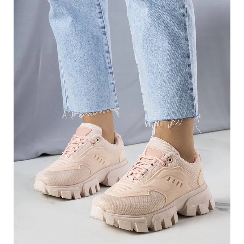 D/GMR Baskets roses sur semelle massive Inez 2