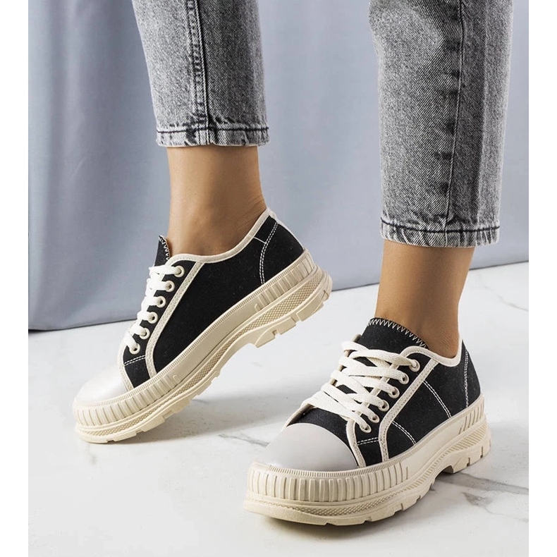 D/GMR Baskets à plateforme noires de Nichole le noir 1