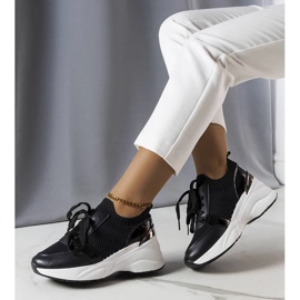 D/GMR Baskets compensées noires Ann le noir 1