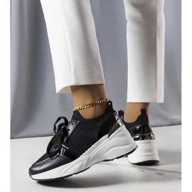 D/GMR Baskets compensées noires Ann le noir 3