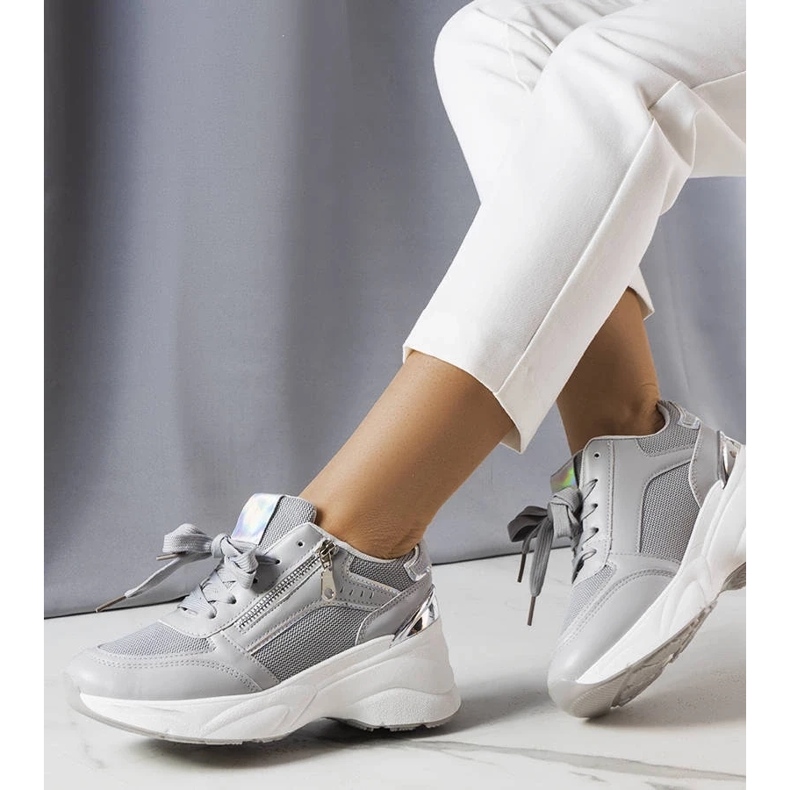 D/GMR Baskets compensées grises Stacey 2