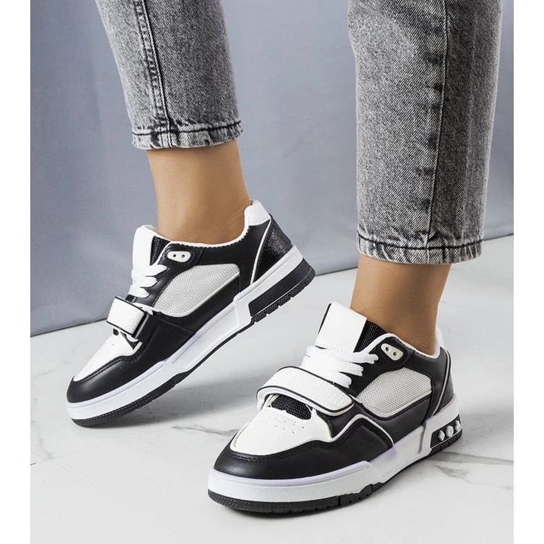 D/GMR Baskets femme Ollie noires blanc 1