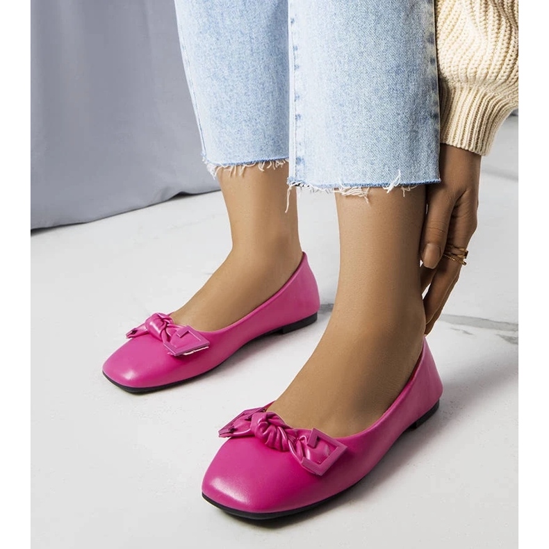 D/GMR Ballerines roses à nœud Tabitha 1