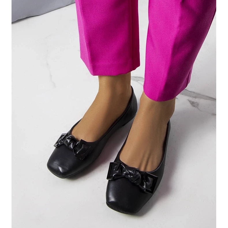 D/GMR Ballerines noires à nœud Tabitha le noir 2