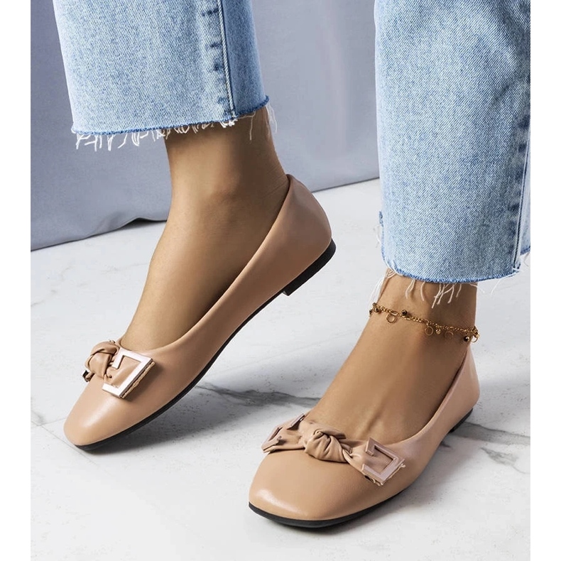 D/GMR Ballerines beiges à nœud Tabitha 1