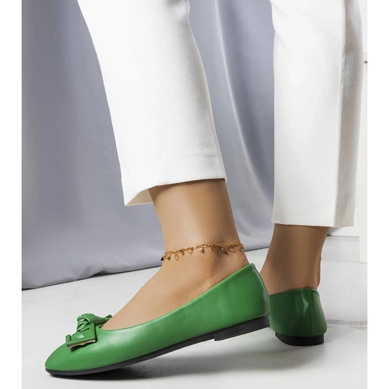 D/GMR Ballerines vertes à nœud Tabitha 2