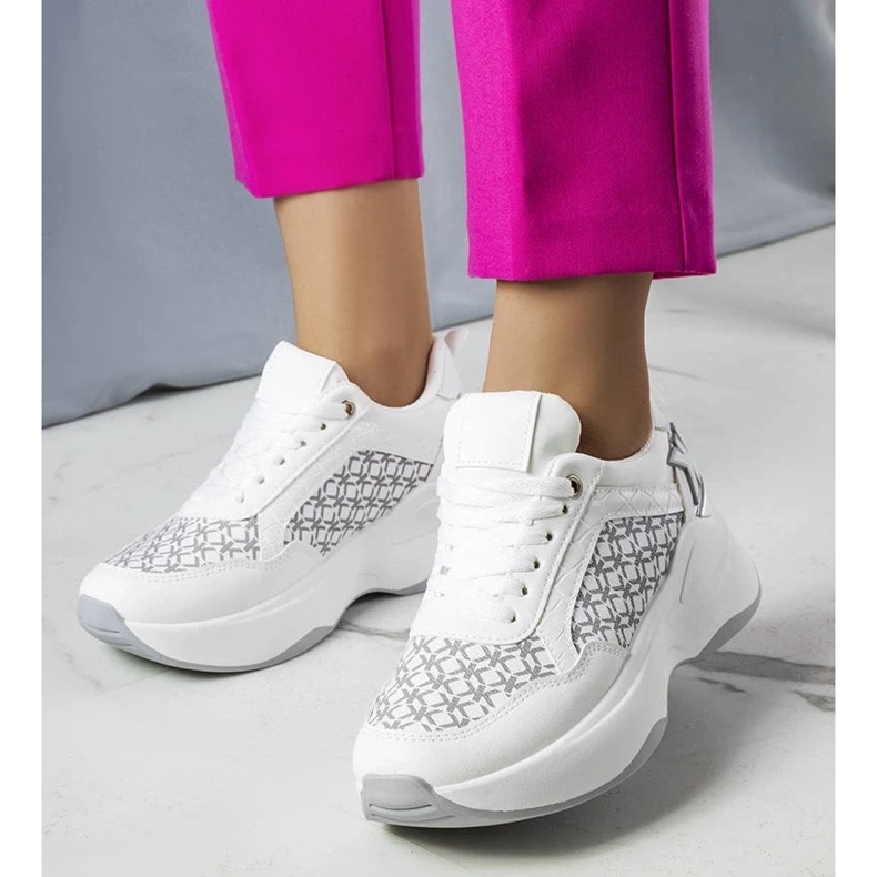 D/GMR Baskets blanches monogrammées Margie 2