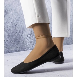 D/GMR Ballerines noires avec semelle en cuir de Lespérance le noir 2