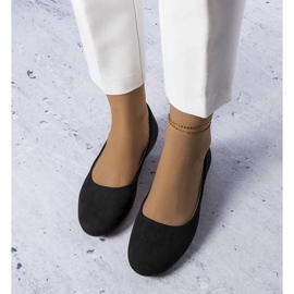 D/GMR Ballerines noires avec semelle en cuir de Lespérance le noir 3