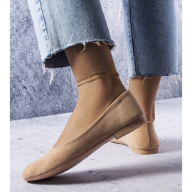 D/GMR Mocassins beiges avec semelle en cuir de Lespérance 3