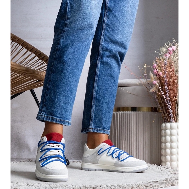 D/GMR Baskets grises baskets pour femmes, lacets Arcobaleno 2